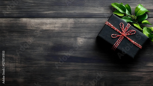 Dark Wood Gift Box Backgrou...