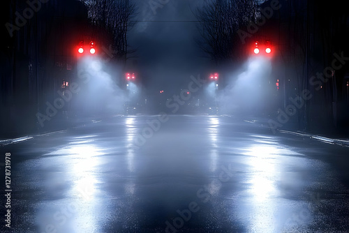 Misty Night Street Digital ...