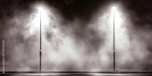 Foggy Night Streetlamps: Dr...