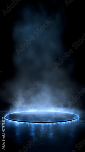 Mystic Blue Platform 3D Render