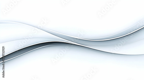 Abstract White Gray Wave Ba...