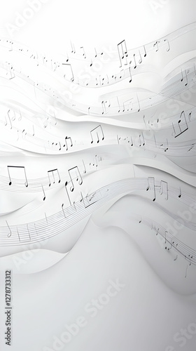 Abstract Music Notes Backgr...