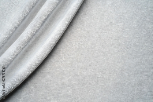 White Fabric Drape Abstract...
