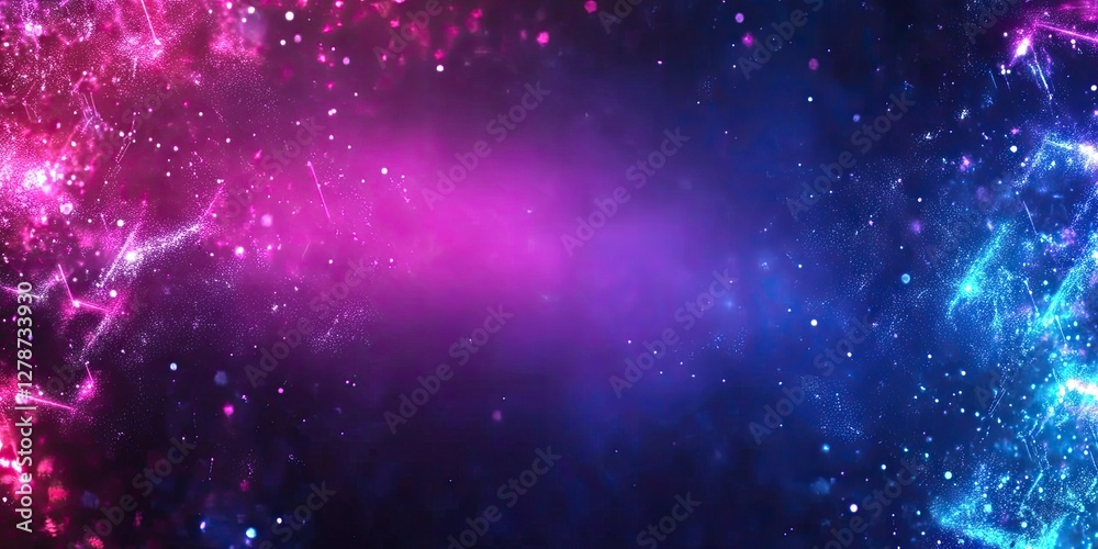 Naklejka premium Abstract Neon Space Background