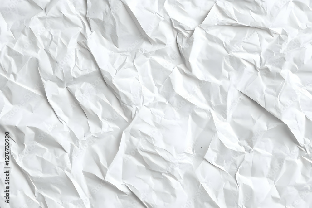 Obraz premium White Crumpled Paper Texture Background