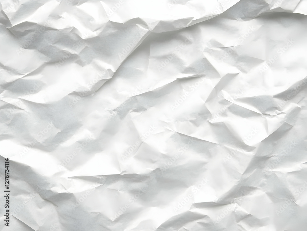 White Crumpled Paper Texture Background White Crumpled Paper Texture Background
