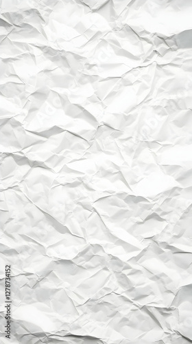 White Crumpled Paper Textur...