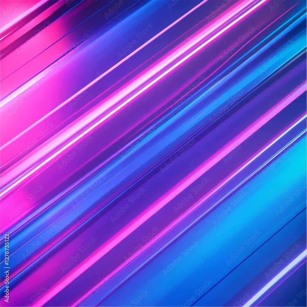 Fototapeta premium Gradient Abstract: Neon Lines in Dynamic Motion of Blue, Purple, and Pink for Modern Backgrounds and Designs