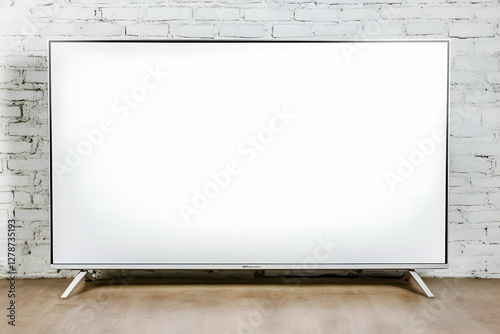 Blank White Screen Mockup o...