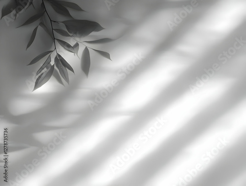 Elegant Leaf Shadow Backgro...