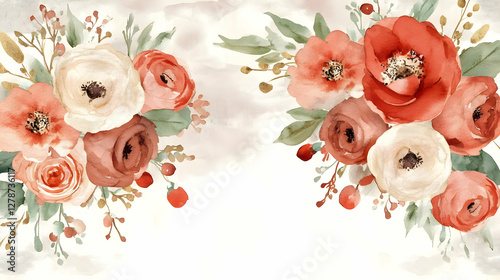 Watercolor Floral Backgroun...