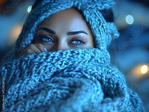 Blue Knit Blanket Mysteriou...