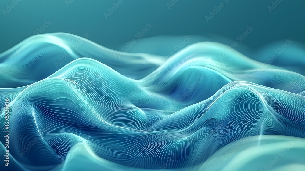 Elegant Fluid Gradient Ripples Serene Minimalist Teal Blue Water Wave Textures Elegant Fluid Gradient Ripples Serene Minimalist Teal Blue Water Wave Textures
