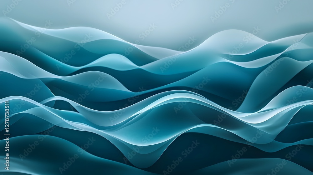 Obraz premium Minimalistic Organic Water Ripple Background with Soft Flowing Gradients and Smooth Wave Textures