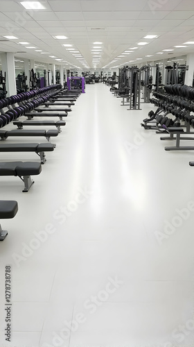 Empty Gym Photo: Rows of We...