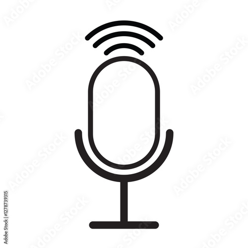 microphone icon design vector template illustration