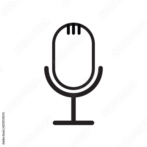 microphone icon design vector template illustration