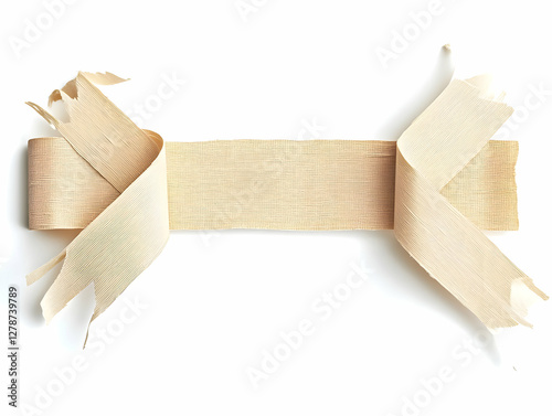 Torn Beige Paper Strip Illu...