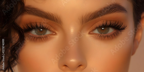 Closeup Eyes 3D Illustration