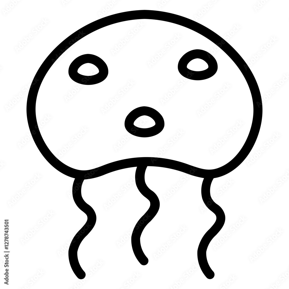 Jellyfish Animal Travel Line Icon Jellyfish Animal Travel Line Icon