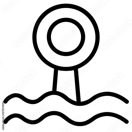 Marine Ocean Periscope Line Icon