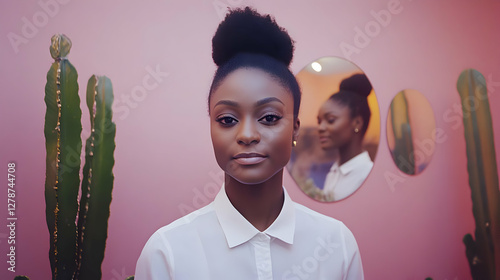 Stylish Woman Portrait Illu...