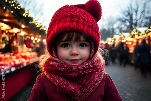 Child in Red Winter Hat at ...