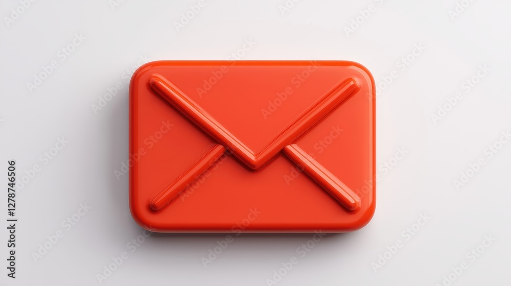 A bright red envelope icon on a plain background, symbolizing email communication and digital messaging. A bright red envelope icon on a plain background, symbolizing email communication and digital messaging.