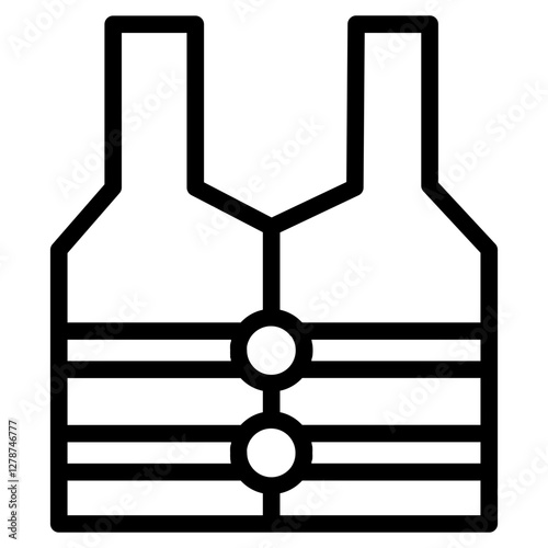 Vest Safty Sea Line Icon
