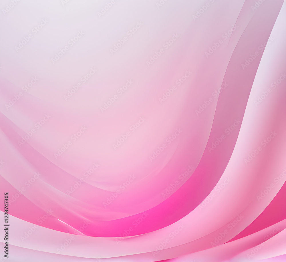 Neon gradient wave light in pink and White tones on dark background creates futuristic and vibrant visual effects for modern tech or artistic abstract illustrations. Generative AI