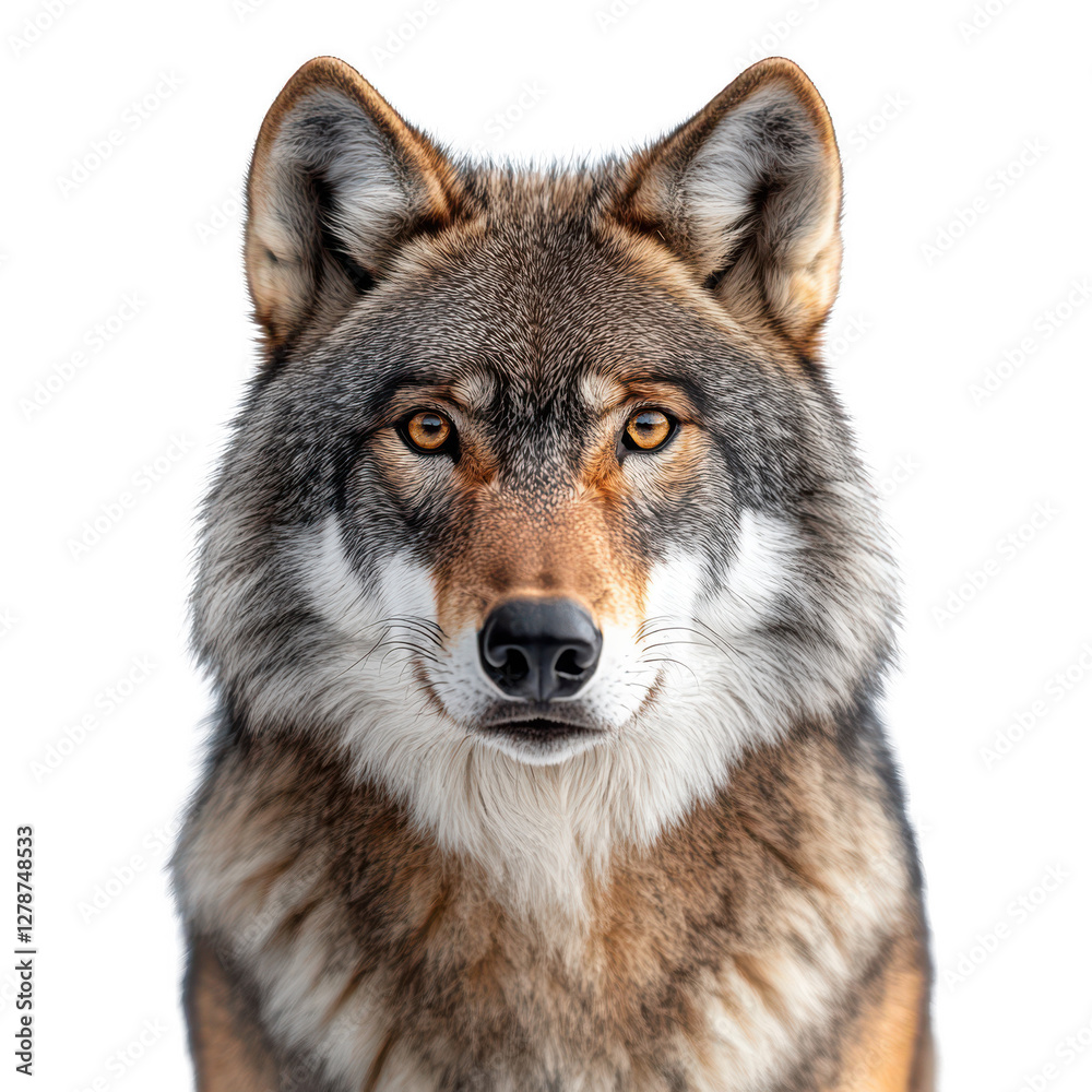 Fototapeta premium Wolf isolated on transparent background