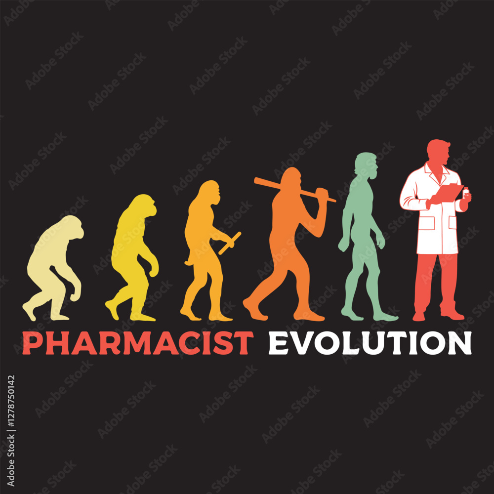pharmacist Evolution vector illustration, Human Evolution Silhouette Design, evolution of man T-shirt
pharmacist Evolution vector illustration, Human Evolution Silhouette Design, evolution of man T-shirt