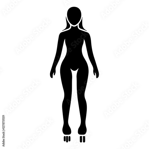 Roller Skater Silhouette Clipart – Ideal for Stickers & Decals
