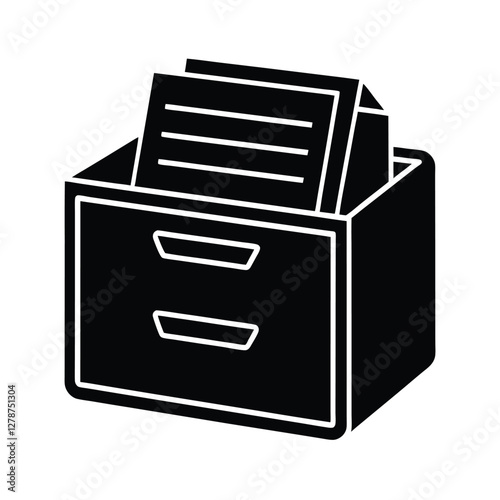 Filing Cabinet Icon Documents, Organization, Storage, Records, Data Management