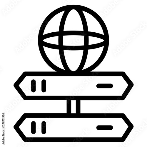 Databases Modems Servers Line Icon