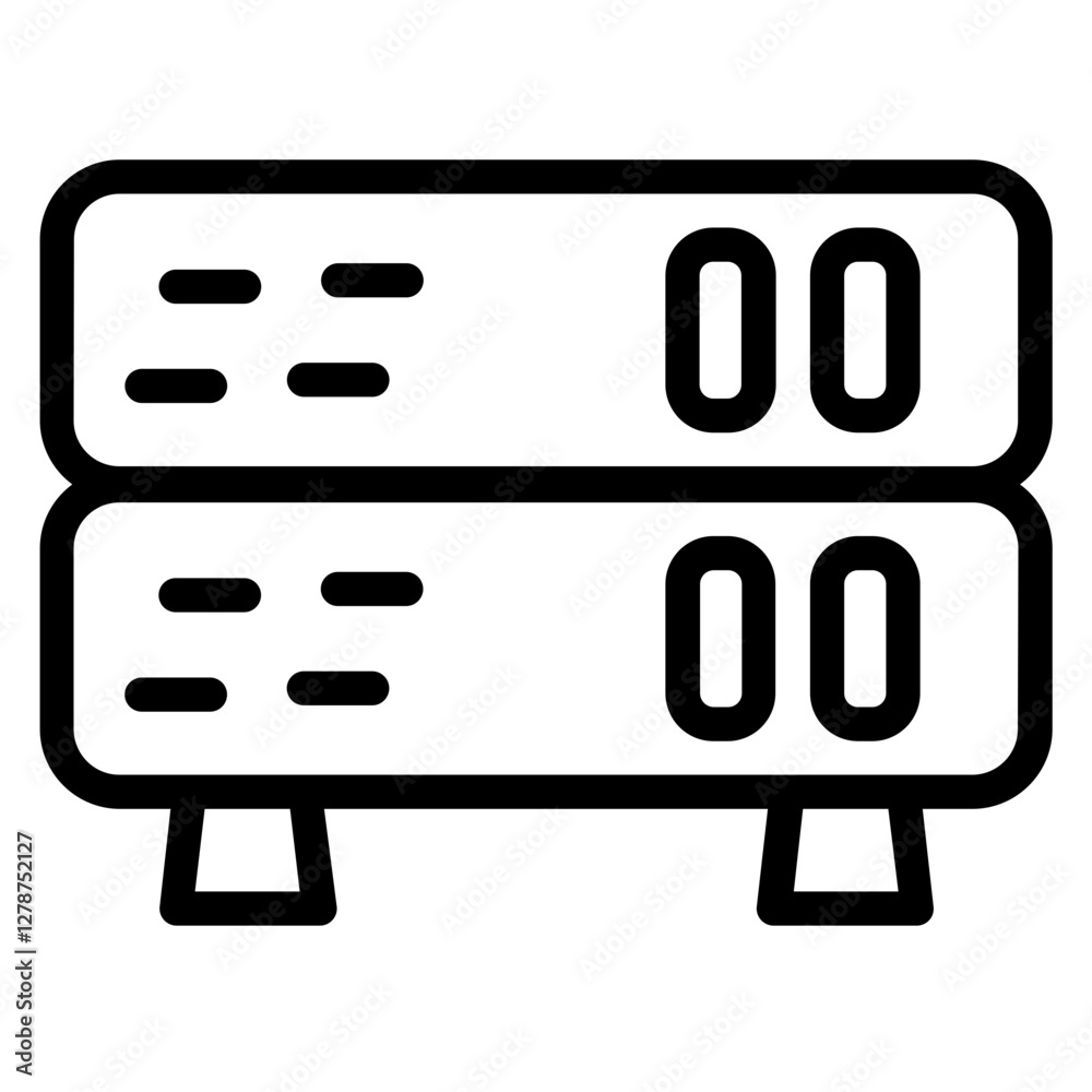 Device Gadget Servers Line Icon Device Gadget Servers Line Icon