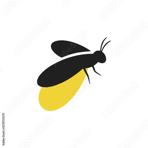 Minimalist Firefly Logo with Negative Space