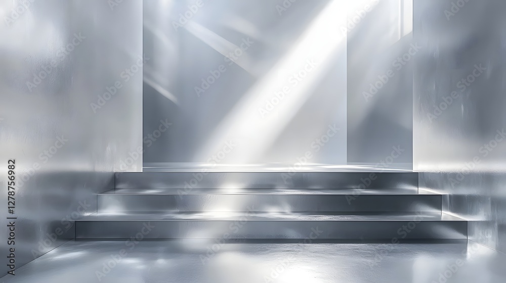 Obraz premium Minimalist Elegant Corporate Background with Refined Metallic Textures and Soft Ambient Lighting
