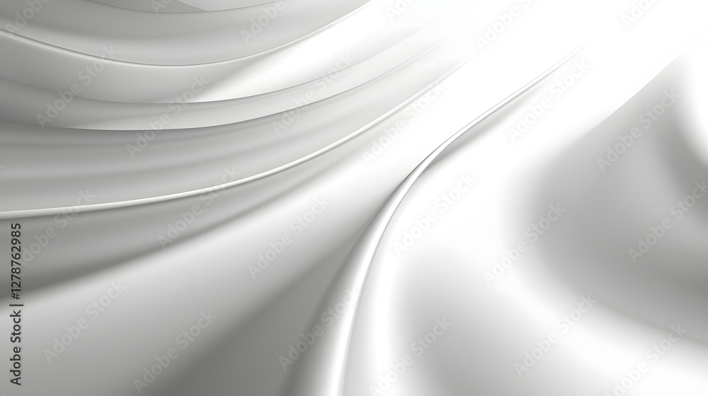 Fototapeta premium Minimalist Elegant Corporate Background with High End Silver and White Gradient Soft Ambient Light and Refined Metallic Textures