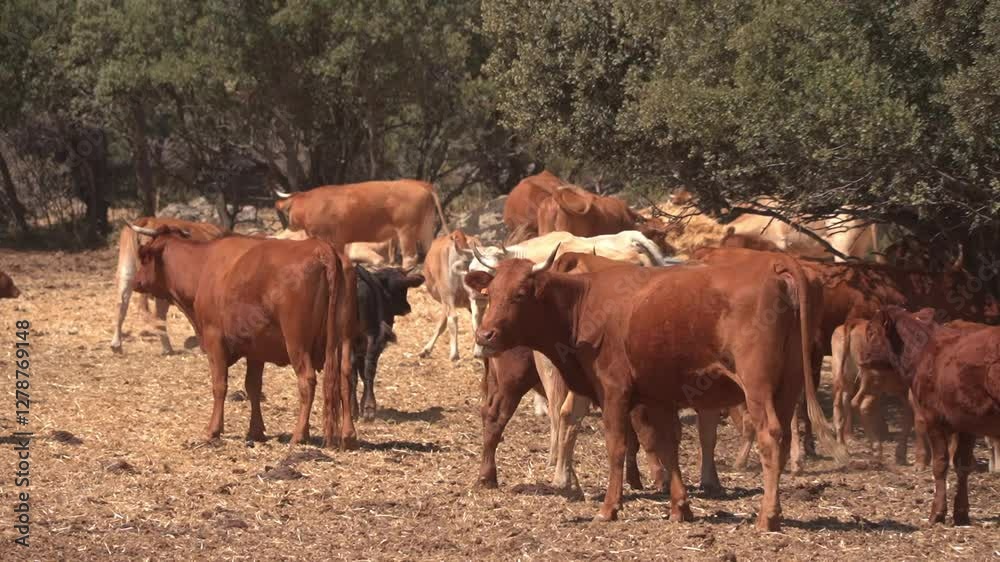 Herd of cows resting in the sun in the pasture - 267
Herd of cows resting in the sun in the pasture - 267