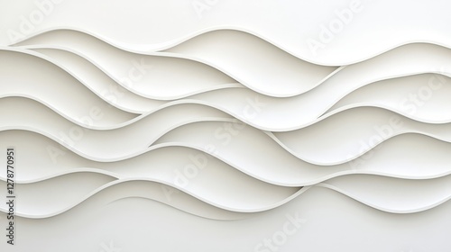 Elegant White Wave Pattern Texture for Background or Wallpaper Design Inspiration