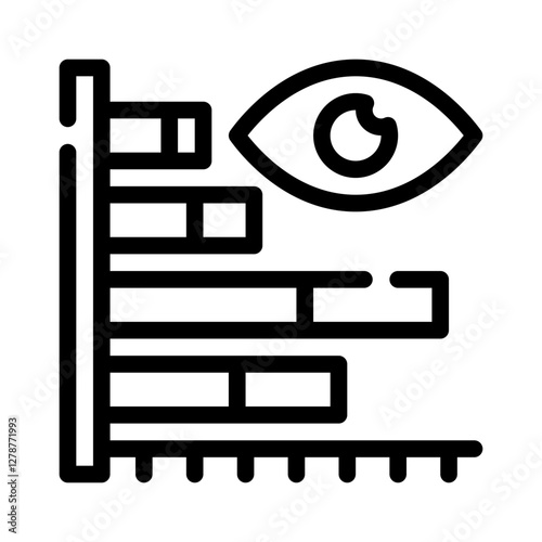 eye chart line icon