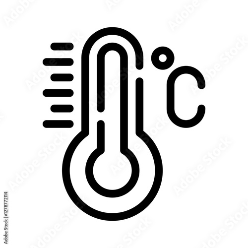 thermometer line icon