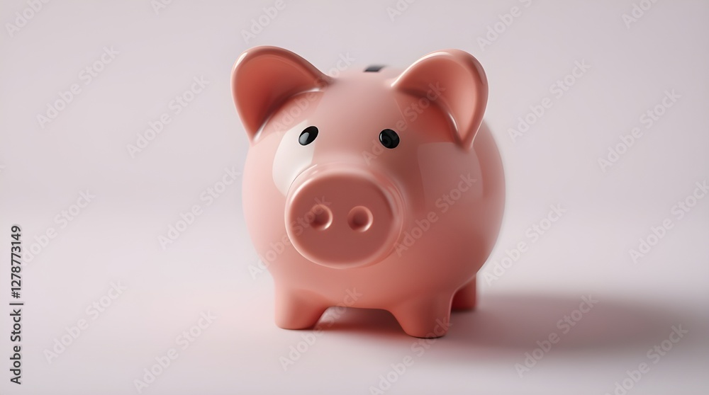 Adorable pink ceramic piggy bank Adorable pink ceramic piggy bank