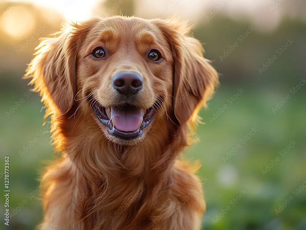 Obraz premium Loving Dog Face Close Up Captivating Pet Portrait Picture