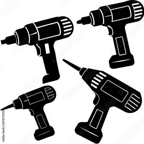 vector set of drill bits