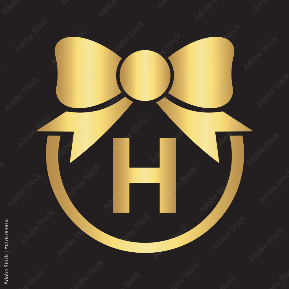 Initial Tie Logo Combine With Letter H Vector Template Initial Tie Logo Combine With Letter H Vector Template