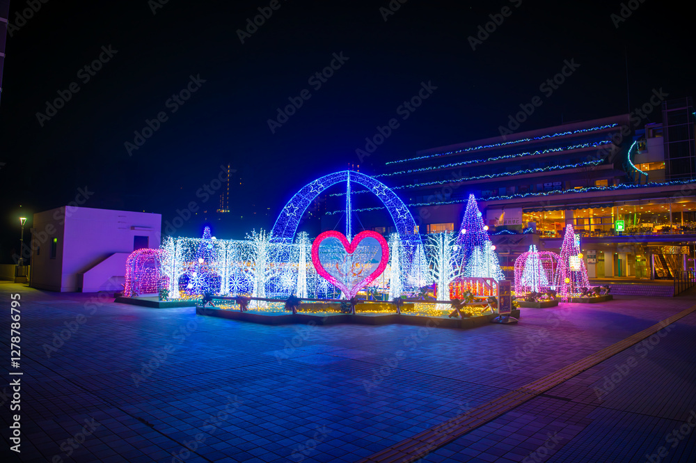 Obraz premium Tokyo, Japan, Tama City, Valentine, illumination