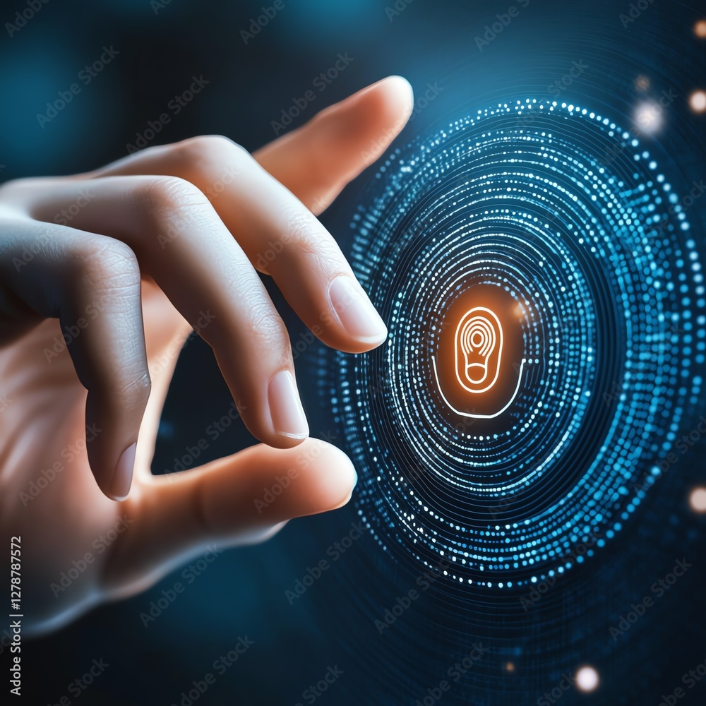 A hand reaching out to engage with a digital interface showcasing advanced technology and connectivity. A hand reaching out to engage with a digital interface showcasing advanced technology and connectivity.