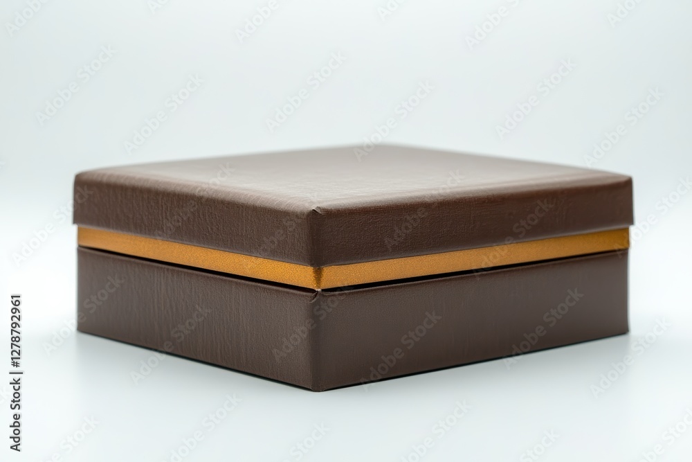 Brown gift isolated on a white background, perfect for presents, stylish and elegant design. Brown gift isolated on a white background, perfect for presents, stylish and elegant design.